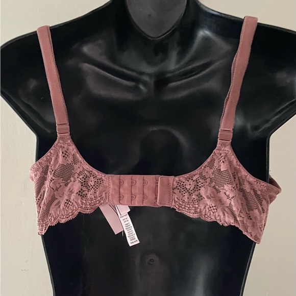 Victoria’s Secret Dream Angels Dark Dusty Rose Push Up Bra Size 34D - Picture 3 of 12